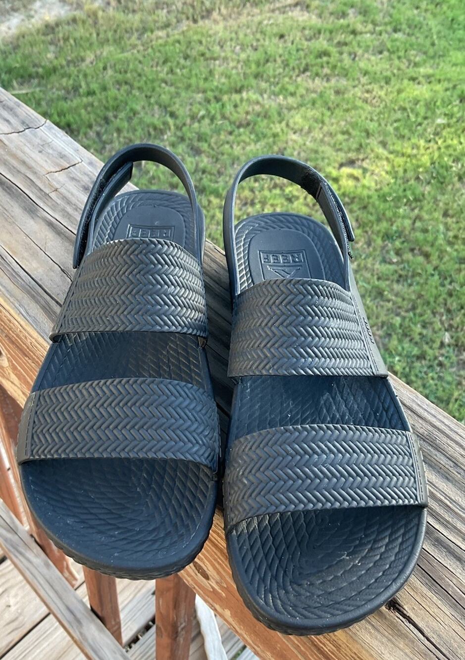 Reef Women's Slingback Water Friendly Water Vista Sandals Black Size 7